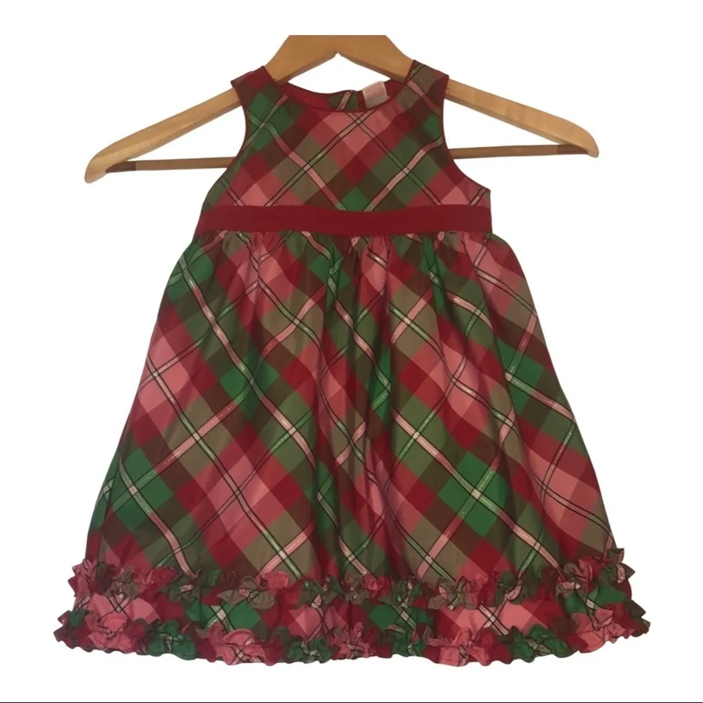 Oshkosh Bgosh GUC red and green dress size 24 M❤️